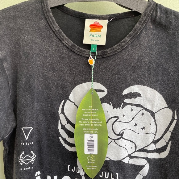 Farm Rio Cancer signs Graphic T-shirt Acid washed - Picture 4 of 8